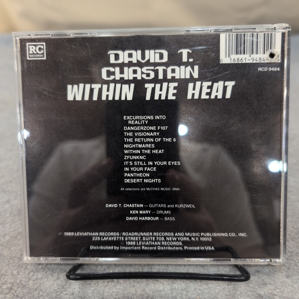 David T. Chastain Within the Heat CD 1989 Roadrunner Leviathan RCD 9484 Metal - Picture 2 of 2